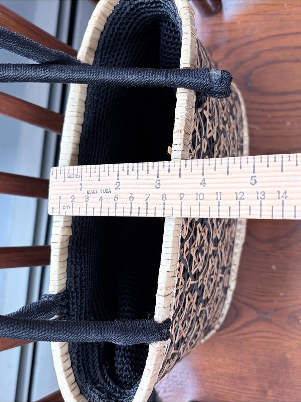The Sak Woven Rattan Basket Drawstring Tote Purse